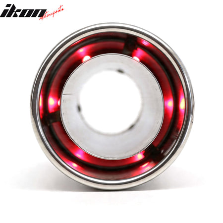 Universal Auto Car Rear Exhaust Pipe Tail Muffler Tip Round Single Outlet Chrome