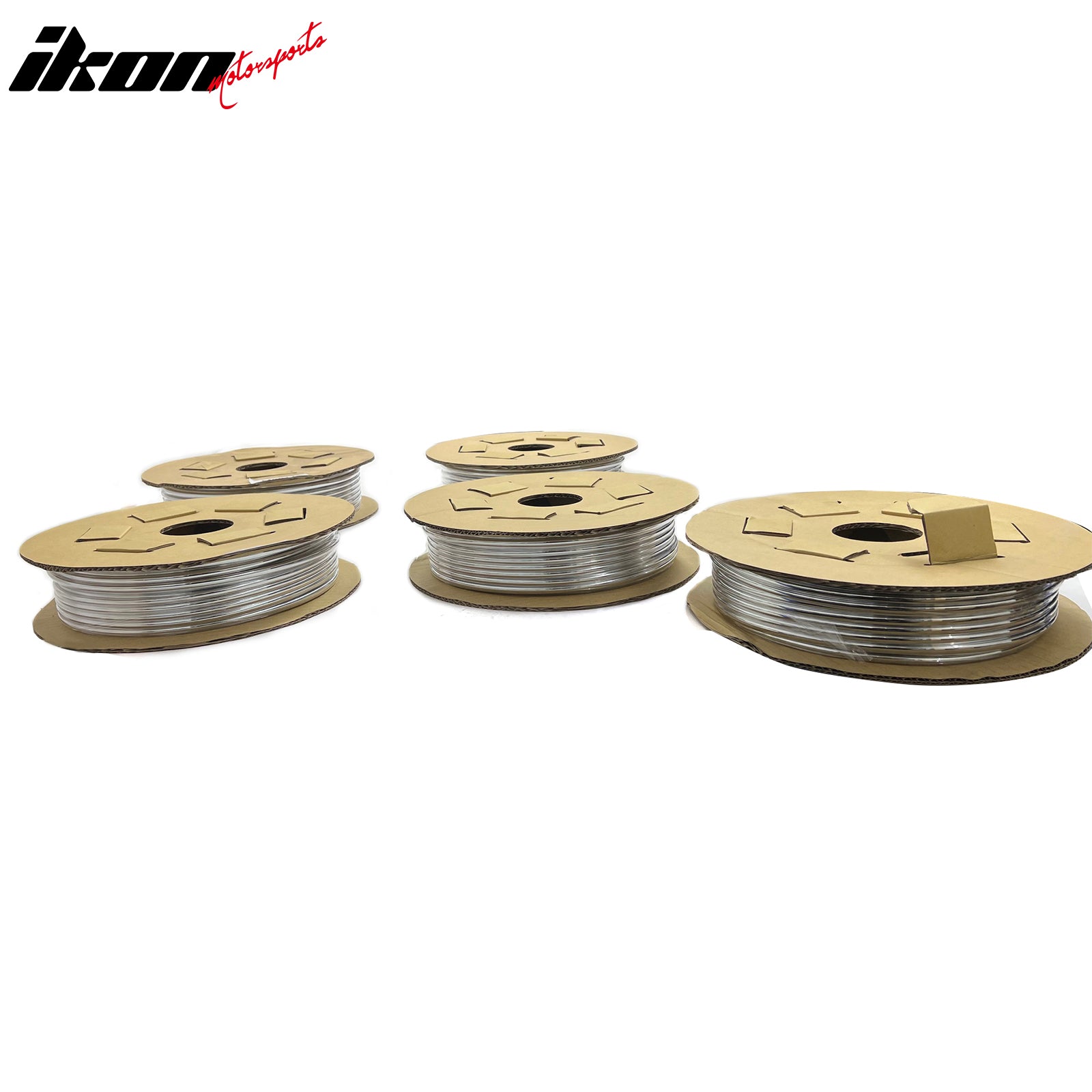 IKON MOTORSPORTS, Door Edge Guard Roll Compatible With Universal, 150ft U Shape Chrome Door Edge Molding Trim Seal Strip Scratch Protector