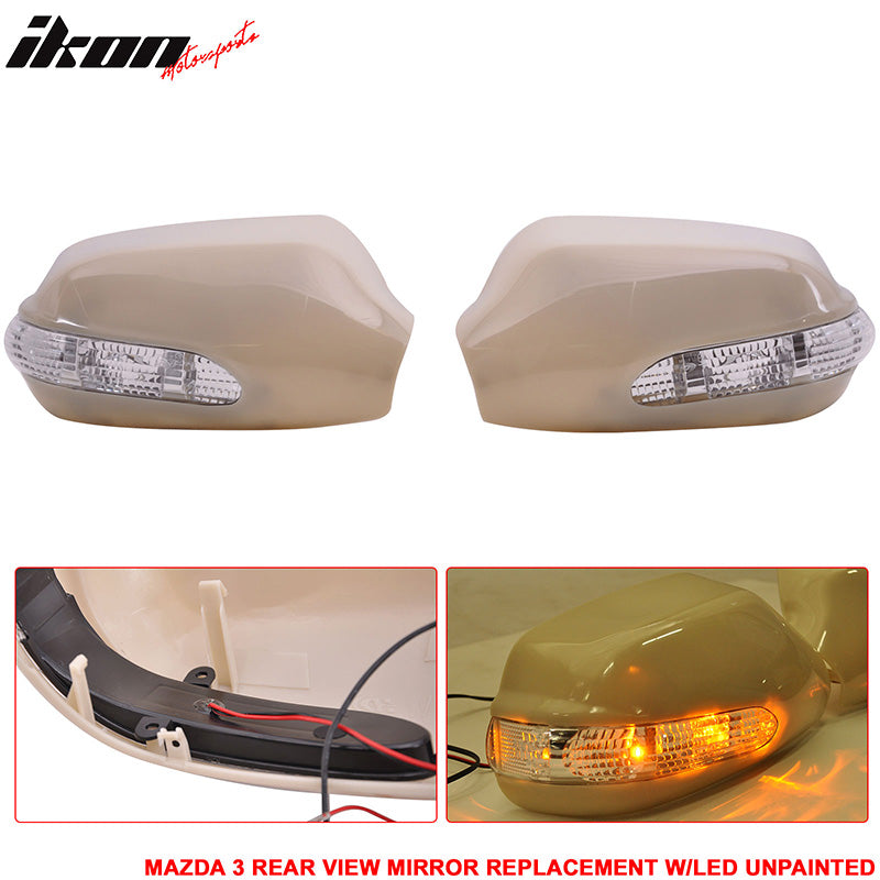 2004-2009 Mazda 3 Side Mirror Outer Shell LED Turn Signal Light