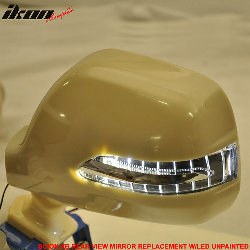 Fits 03-07 Scion xB Side Mirror Outer Shell Replacement&LED Turn