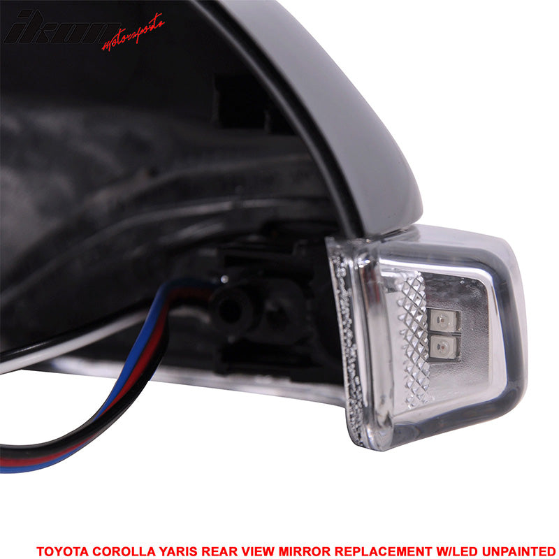 Clearance Sale Fit 14-16 Toyota Corolla Yaris Side Mirror Cover LED Light Strip