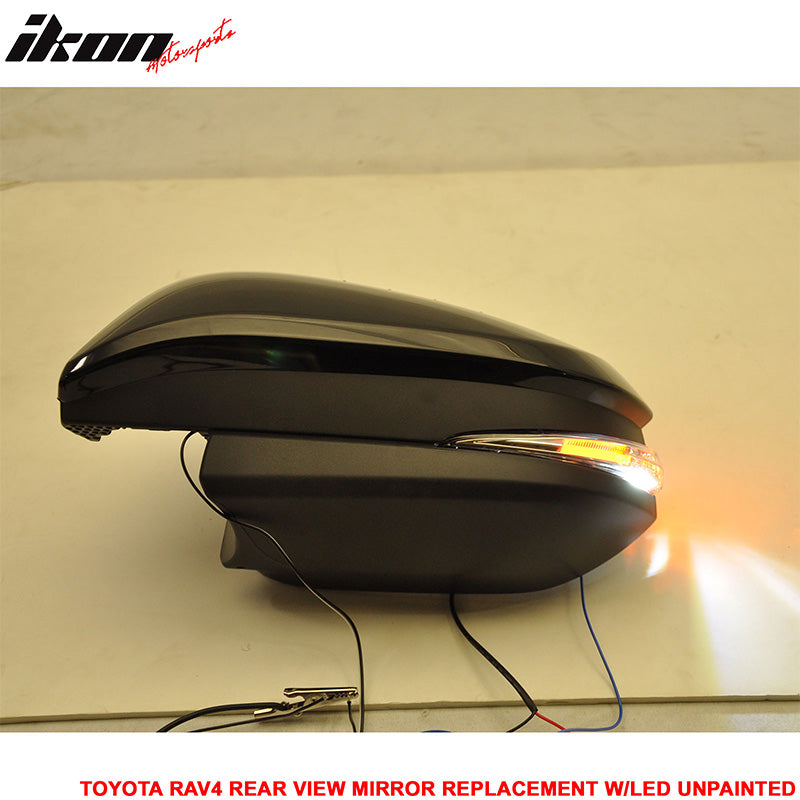 Compatible With 2013-2015 Toyota Rav4 Side Mirror Outer Shell Replacement & CCFL LED Turn Signal