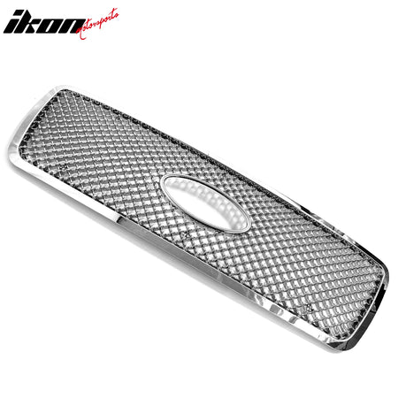 Fits 2004-2008 Ford F-150 Front Bumper Hood Grille Grill Cover Chrome Mesh Style