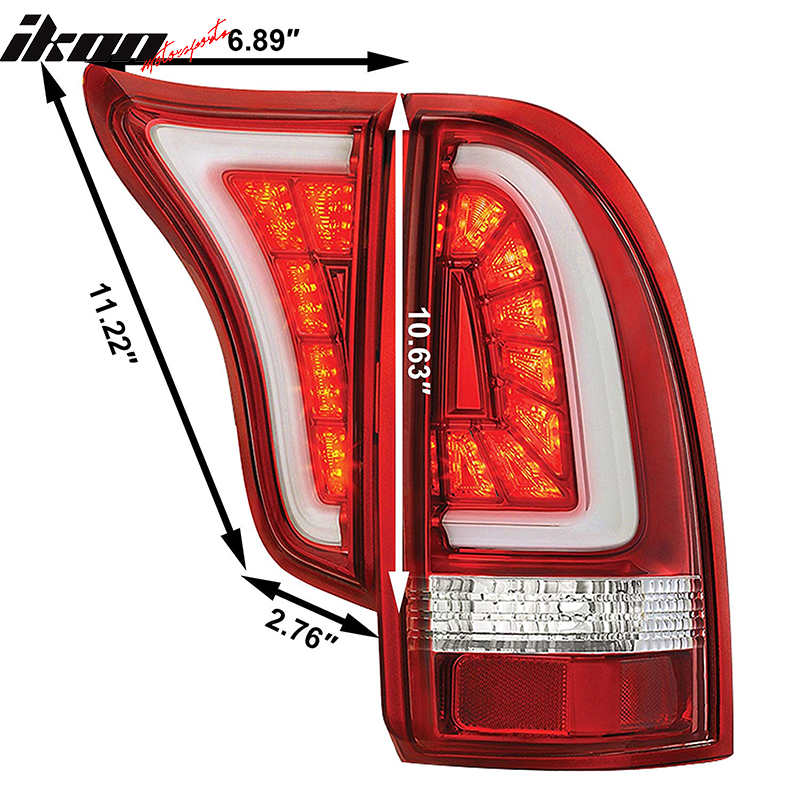 Fits 05-15 Toyota Tacoma CR Style 2PCS LED Tail Lights Brake Rear Lapms Assembly