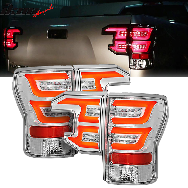 Fits 07-13 Toyota Tundra Sequential Tail Lights Clear Lens Housing