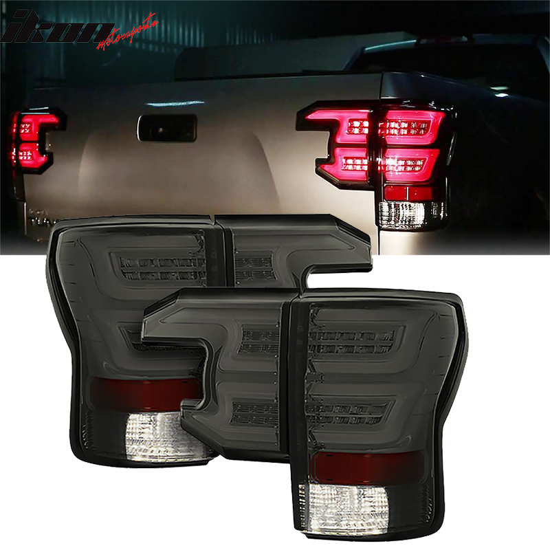 2007-2013 Toyota Tundra Sequential Smoke Lens Housing Tail Lights