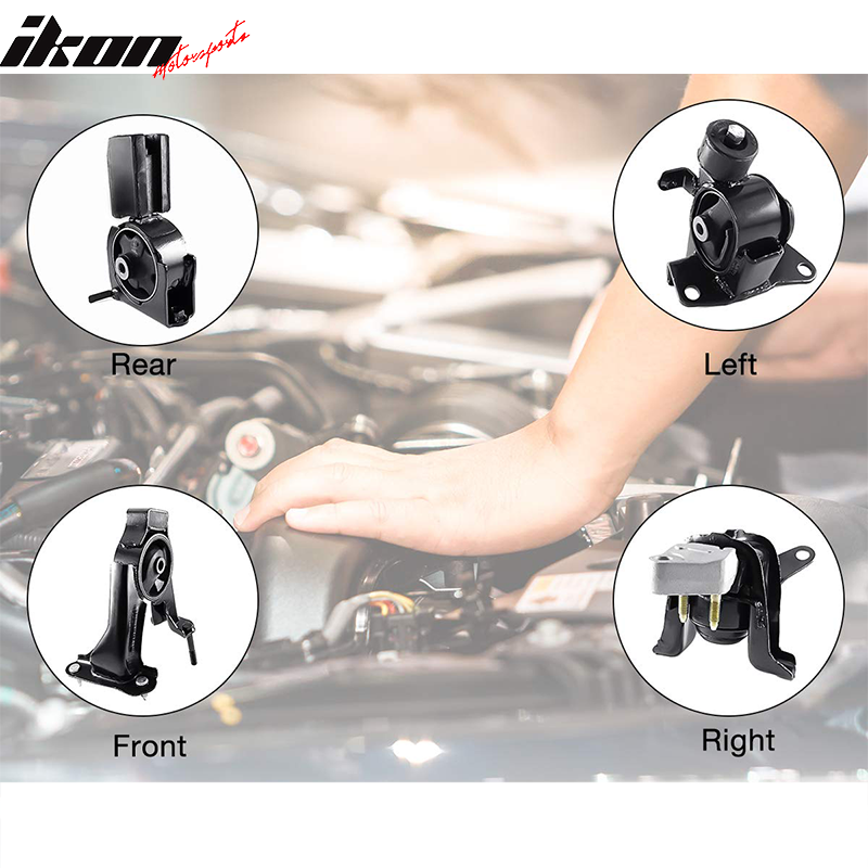 Prothane 7-1901 Red Motor And Transmission Mount Kit - Polyurethane Upgrade For Improved Rigidity