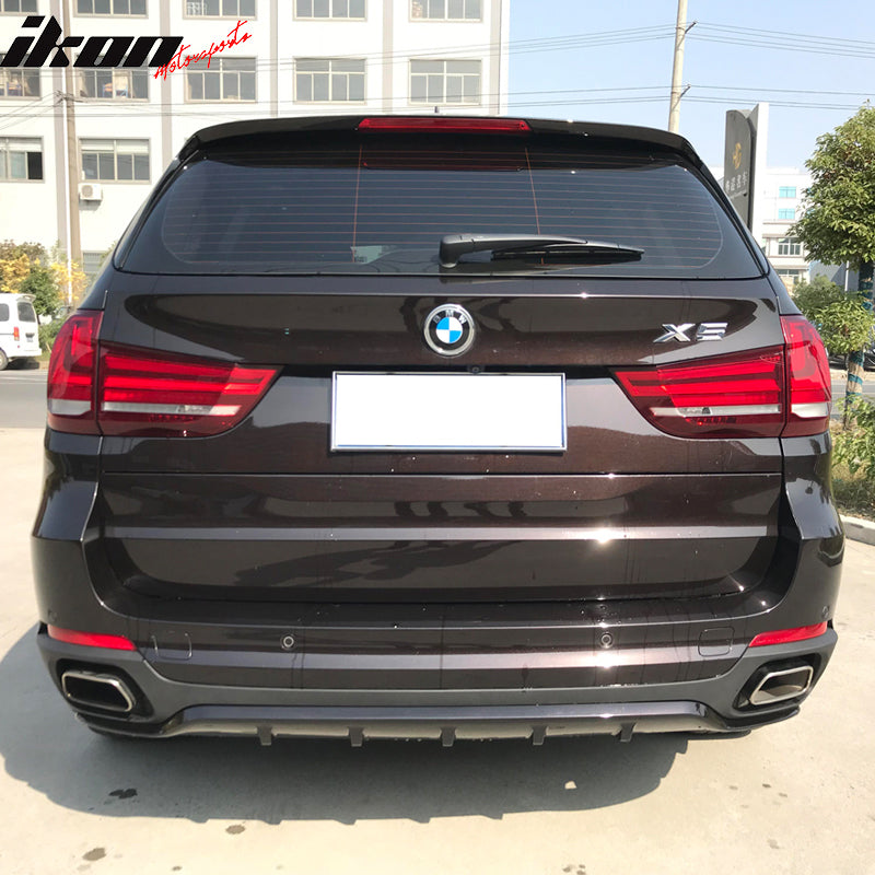 Front Rear Kits Compatible With 2014-2017 BMW F15 X5, MP Style PP Black S/S Chrome Aerodynamics components Muffler Tips Bodykit by IKON MOTORSPORTS, 2013 2014 2015 2016