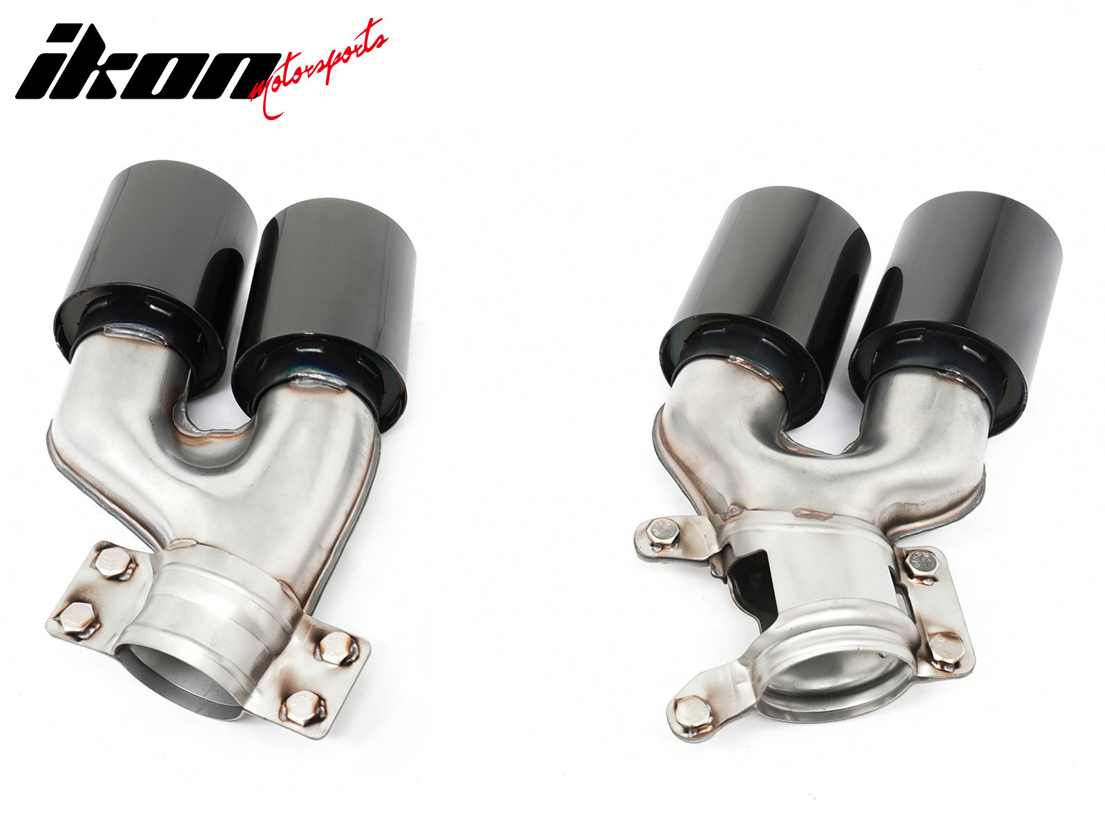 Fits 17-20 BMW G30 Carbon Fiber Print Rear Diffuser MP Style+ Black Quad Exhaust