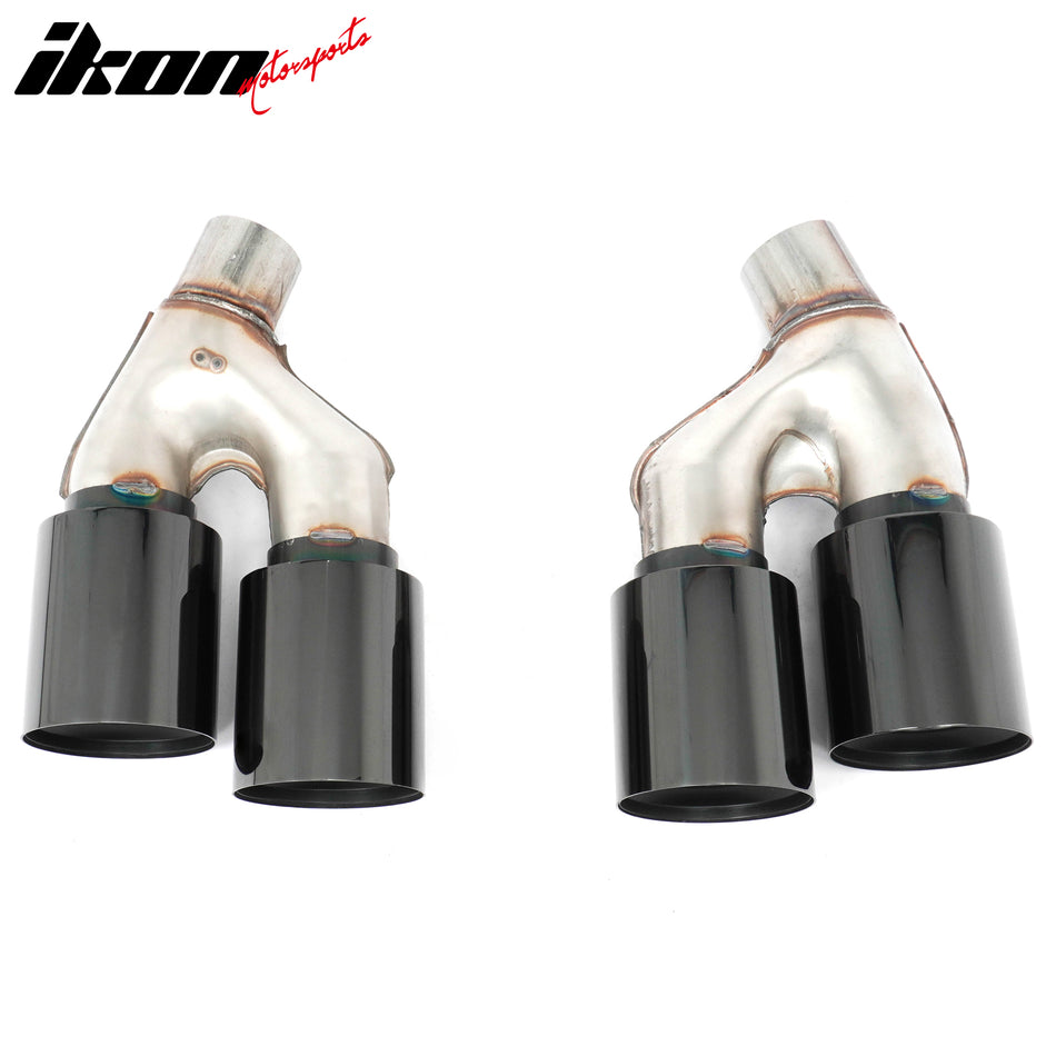 2021-2023 BMW 5 Series G30 M5 Style Stainless Steel Quad Exhaust Black