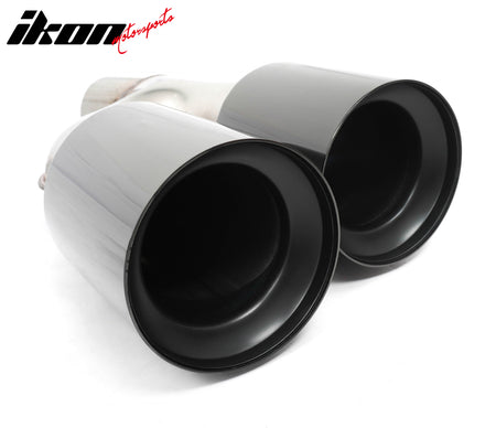 Fits 21-23 BMW G30 5 Series CS Style Rear Diffuser w/ LED + Black Quad Exhaust