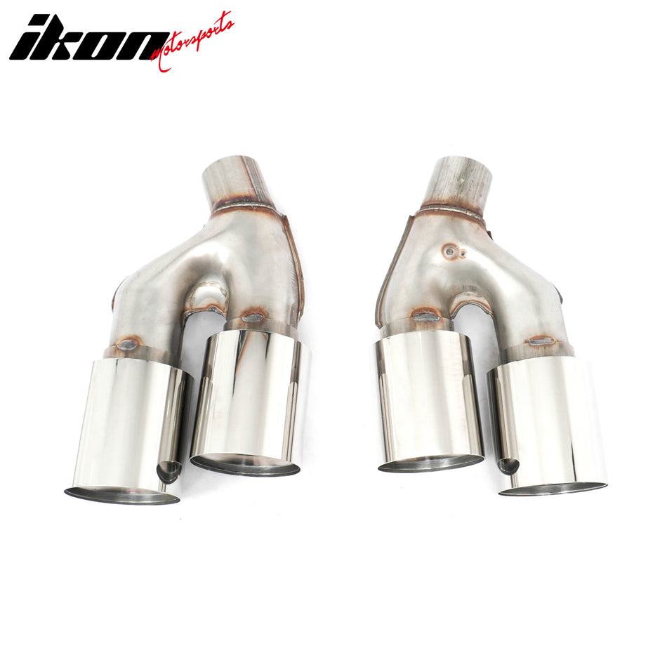 2021-2023 BMW 5Series G30 M5 Style Stainless Steel Quad Exhaust Silver