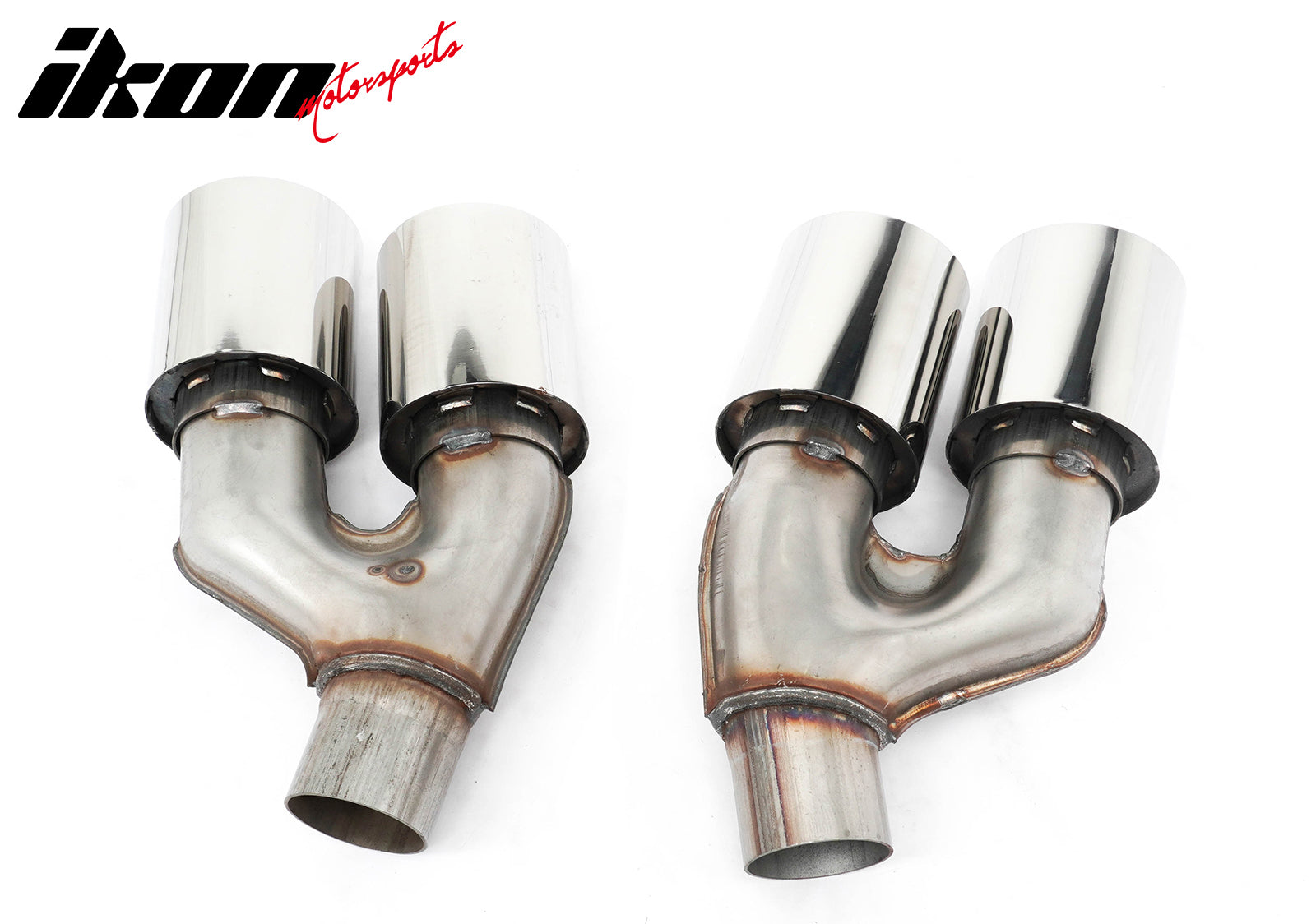 Fits 21-23 BMW G30 Rear Diffuser M5 M-Perfermance Style + Silver Quad Exhaust