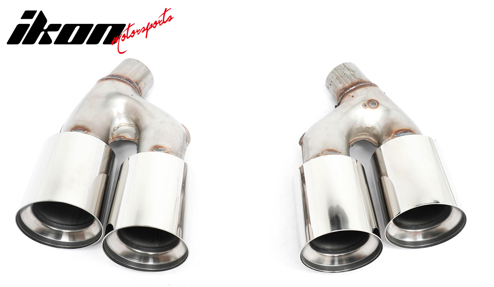 Fits 21-23 BMW 5 Series G30 M5 Style Stainless Steel Quad Exhaust Tips Silver