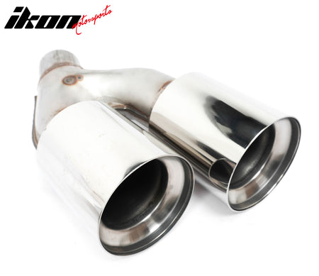 Fits 21-23 BMW G30 5 Series CS Style Rear Diffuser w/ LED + Silver Quad Exhaust
