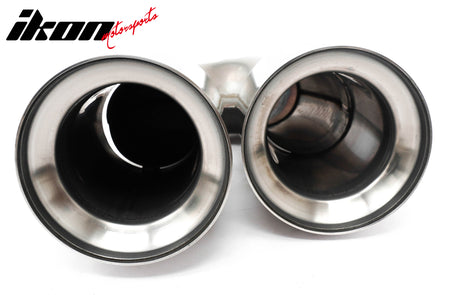 Fits 21-23 BMW 5 Series G30 M5 Style Stainless Steel Quad Exhaust Tips Silver