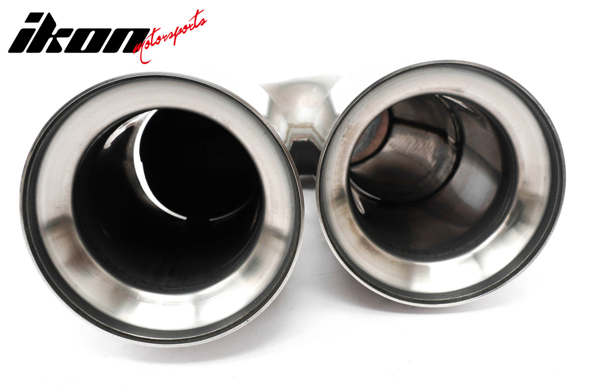 For 21-23 BMW G30 Carbon Fiber Print Rear Diffuser MP Style+ Silver Quad Exhaust