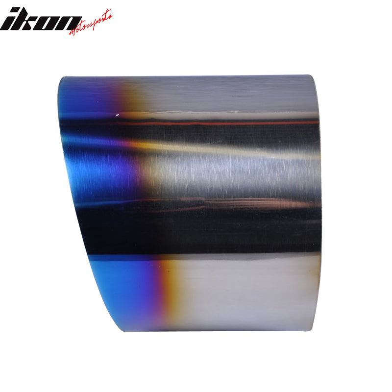 Clearance Sale Universal 4" Titanium Slant Muffler Exhaust Burnt On Angle Cut