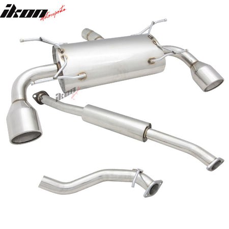 Fits 13-20 Scion FRS/BRZ/Toyota 86 Resonated Dual Catback Exhaust 4.5 Rolled Tip