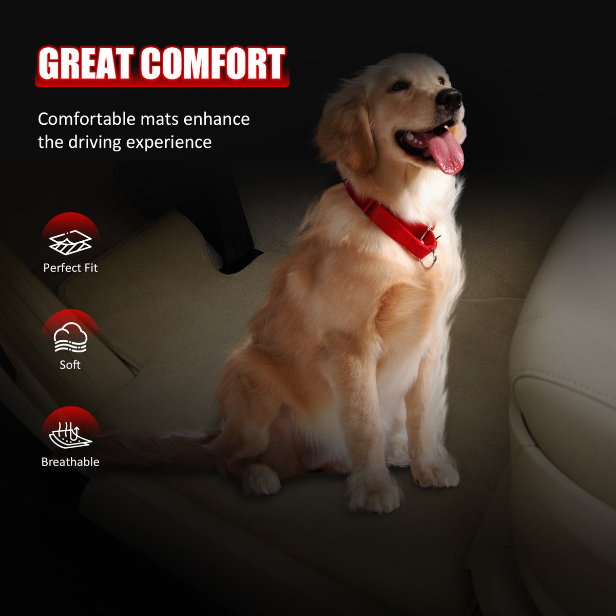 Fits 12-17 Toyota Camry Floor Mats Nylon Beige Non-Slip Auto Carpets 4Pcs Set