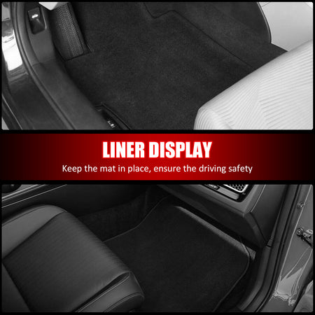 Fits 08-16 Chevrolet Cruze Floor Mats Nylon Black Non-Slip Auto Carpets 4PC Set