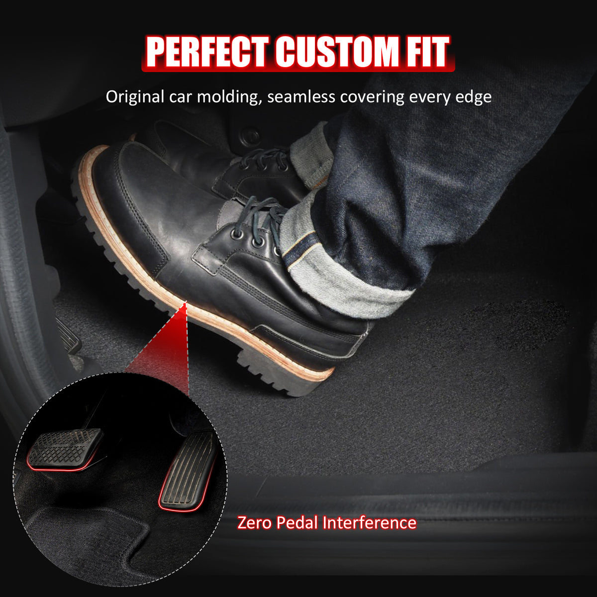 Fit 2001-2005 HONDA CIVIC 2 & 4 DOOR Floor Mat Nylon Black