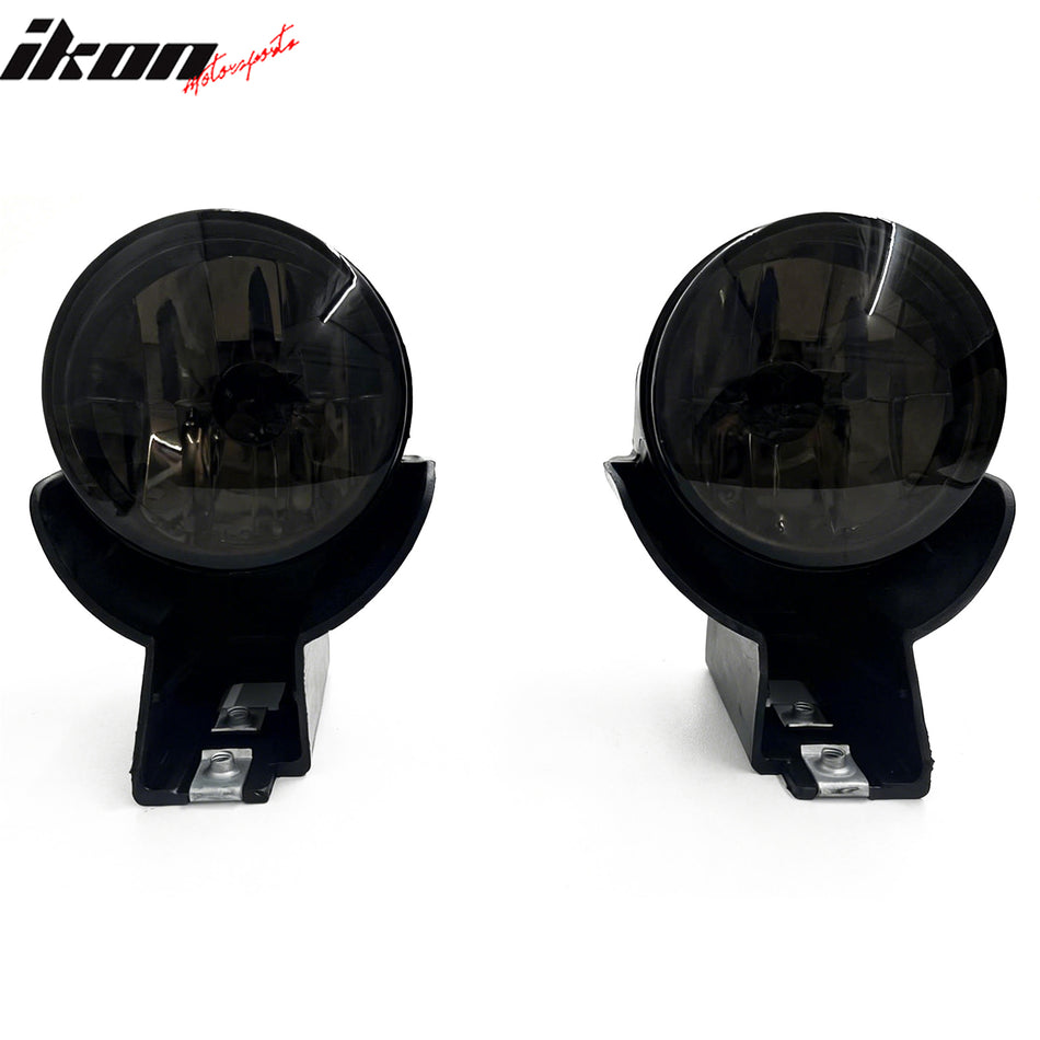 1997-2000 Dodge Dakota Front Bumper Fog Lights Assembly Smoke Lamps 2PC Set