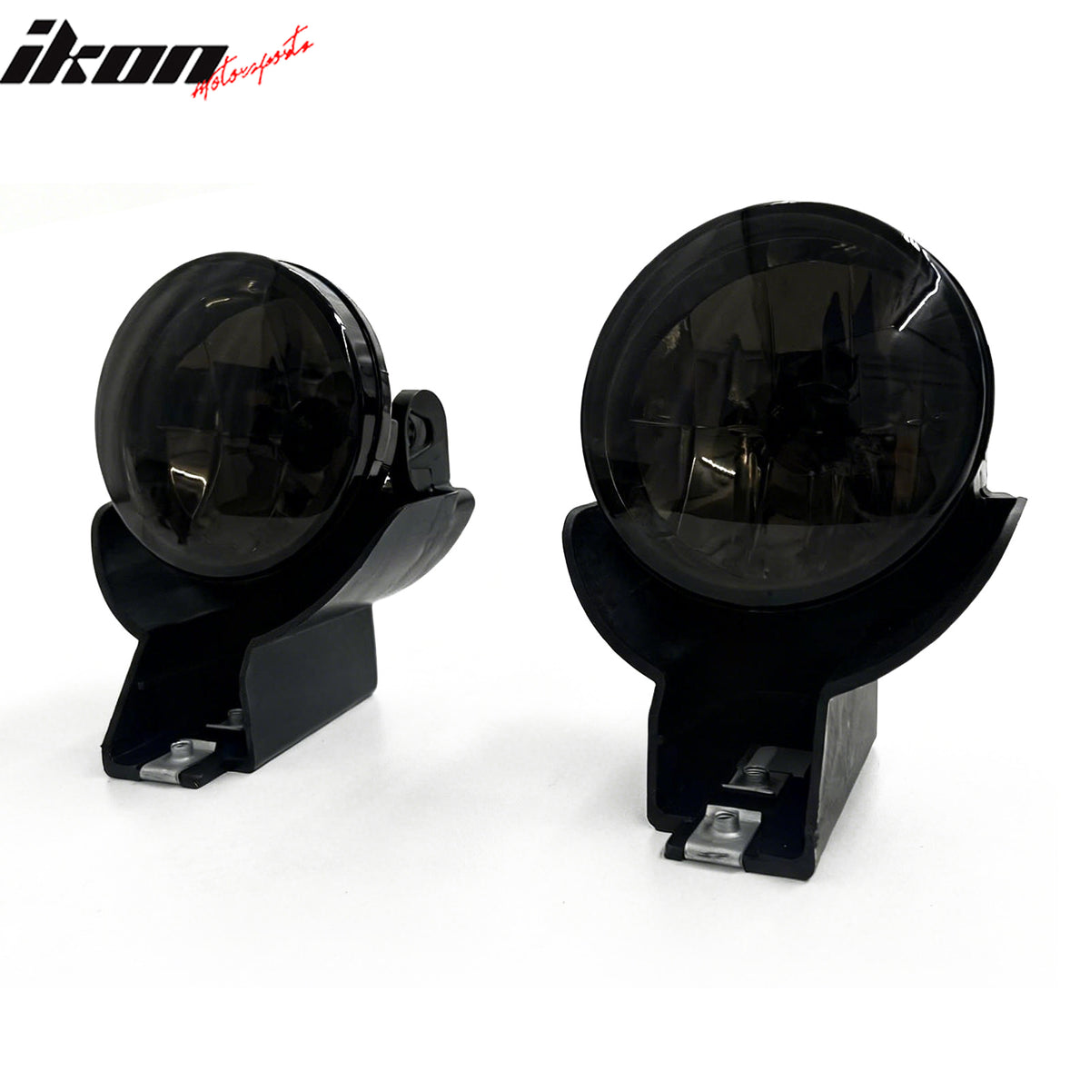 IKON MOTORSPORTS Fog Lights, Compatible with 1997-2000 Dodge Dakota, Smoke Lens Front Bumper Driving Fog Lamp, Pair