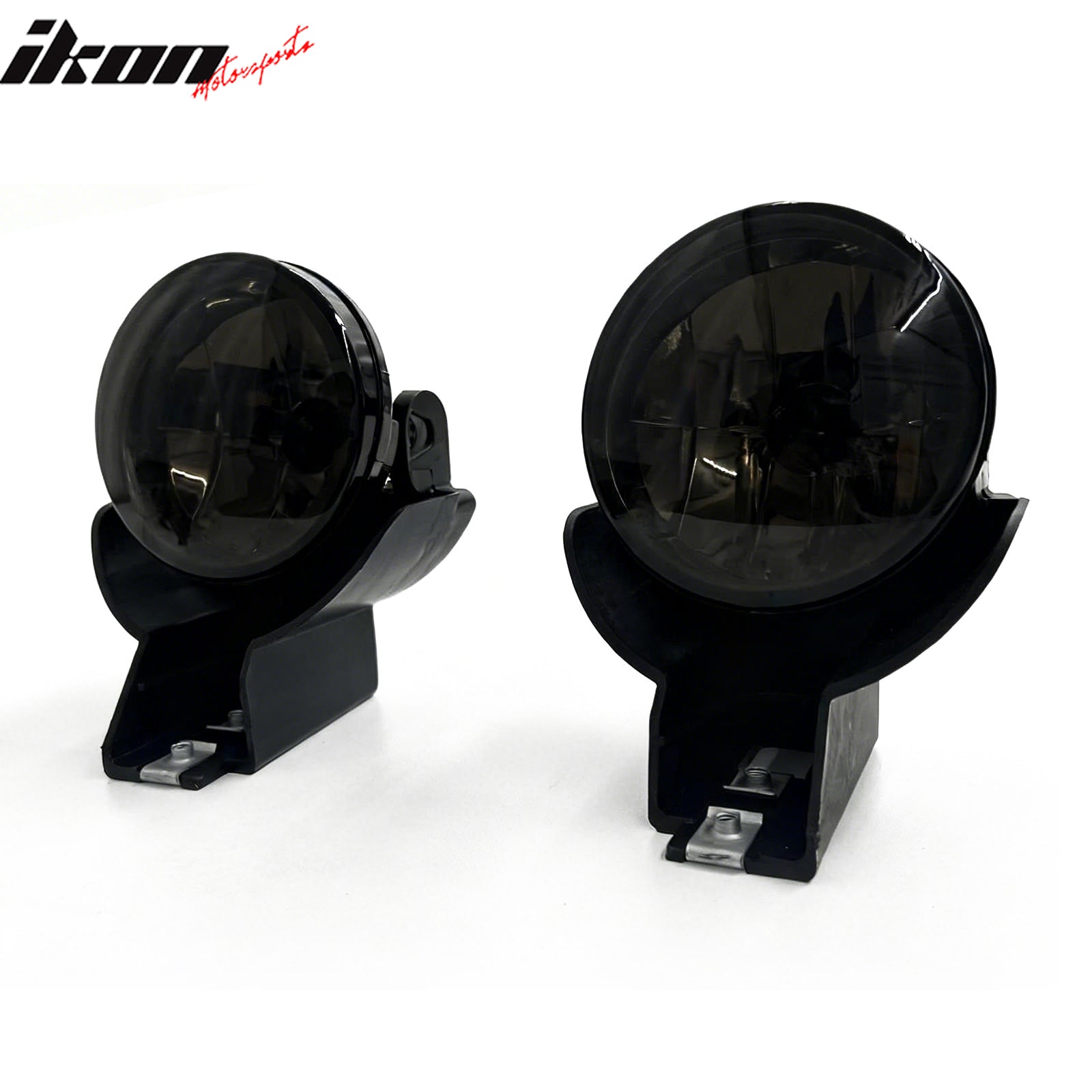 IKON MOTORSPORTS Fog Lights, Compatible with 1997-2000 Dodge Dakota, Smoke Lens Front Bumper Driving Fog Lamp, Pair