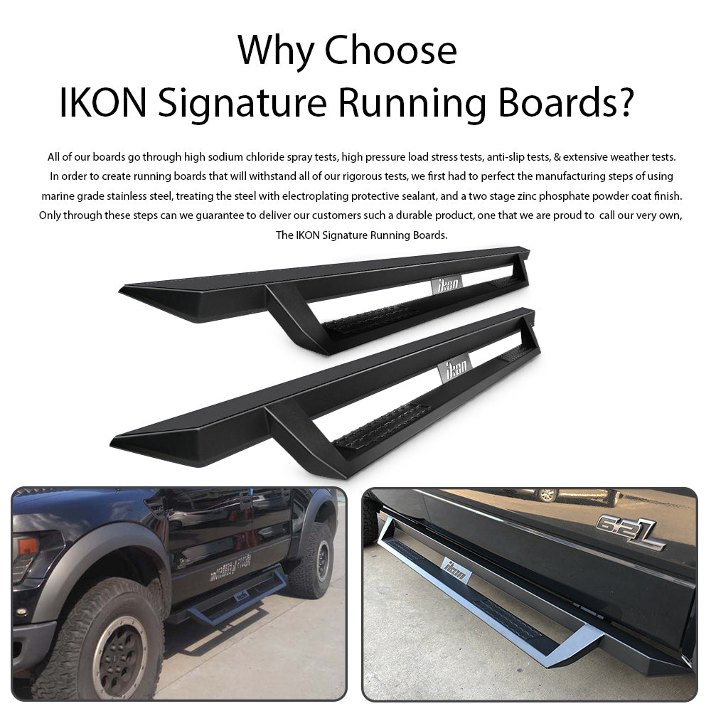 Fits 09-23 Dodge Ram 1500 10-18 2500 3500 Quad Cab IKON V1 Style Running Boards