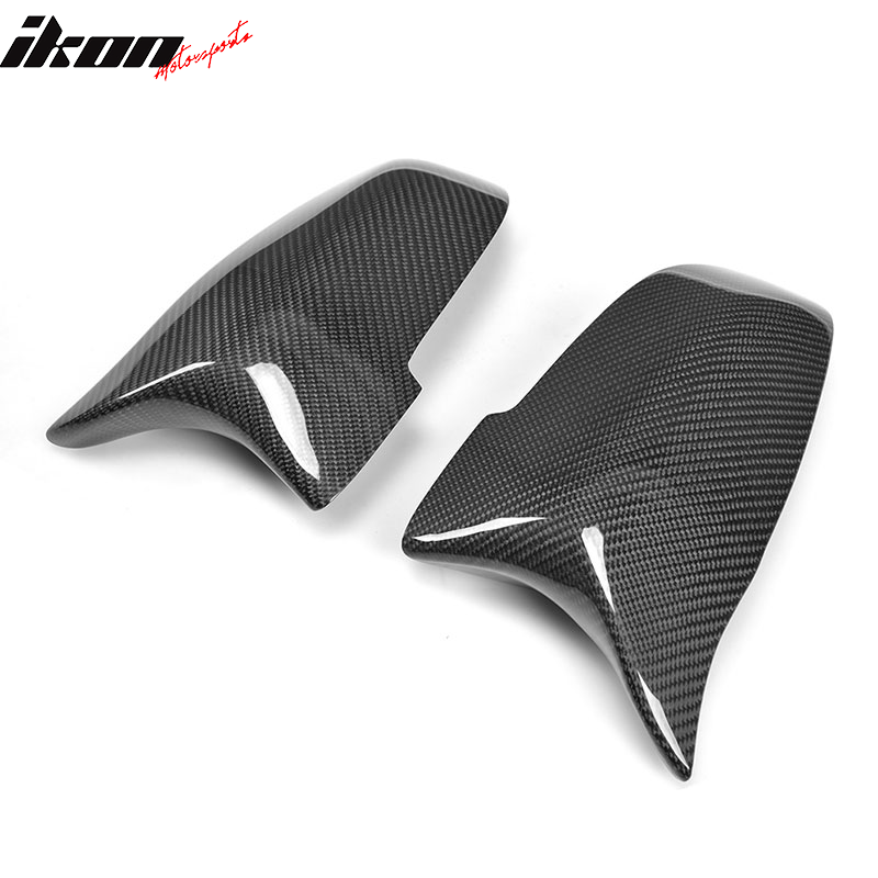 Fits 14-16 BMW F07 F10 F11 Side Mirror Cover Pair - Carbon Fiber CF