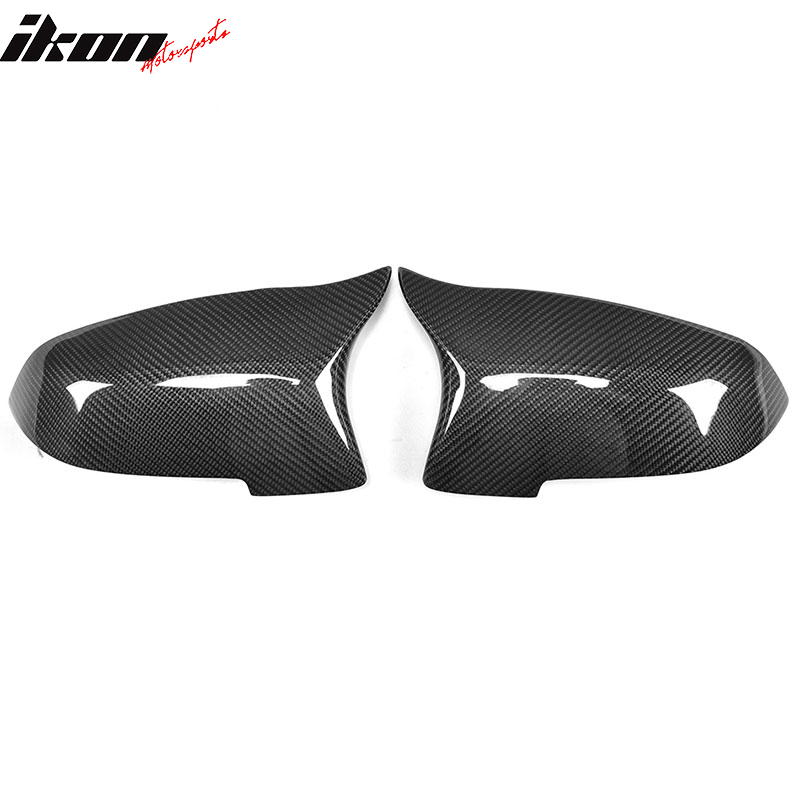 Fits 14-16 BMW F07 F10 F11 Side Mirror Cover Pair - Carbon Fiber CF