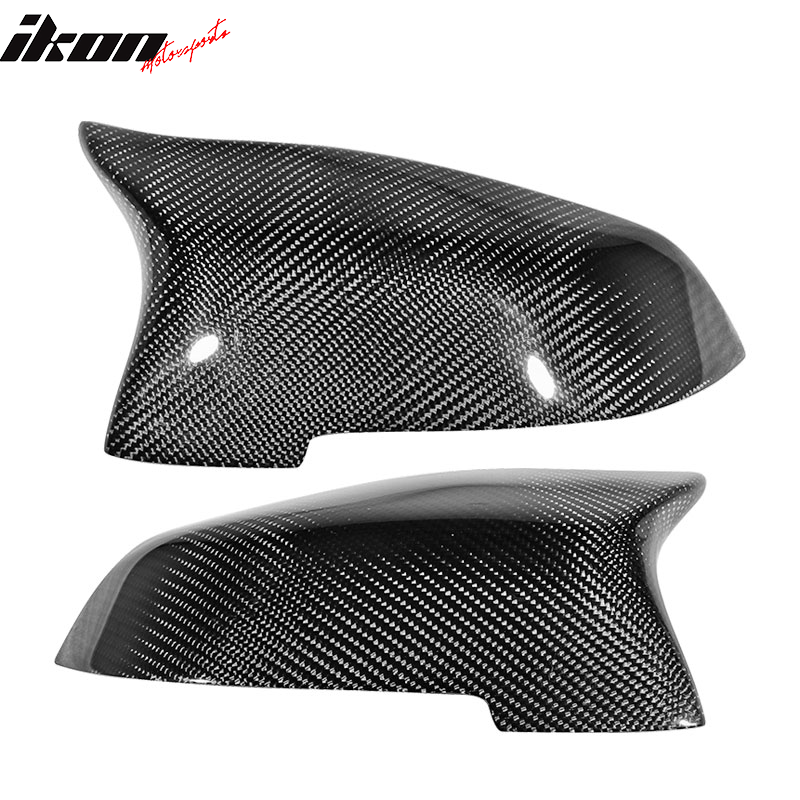 Fits 14-16 BMW F07 F10 F11 Side Mirror Cover Pair - Carbon Fiber CF