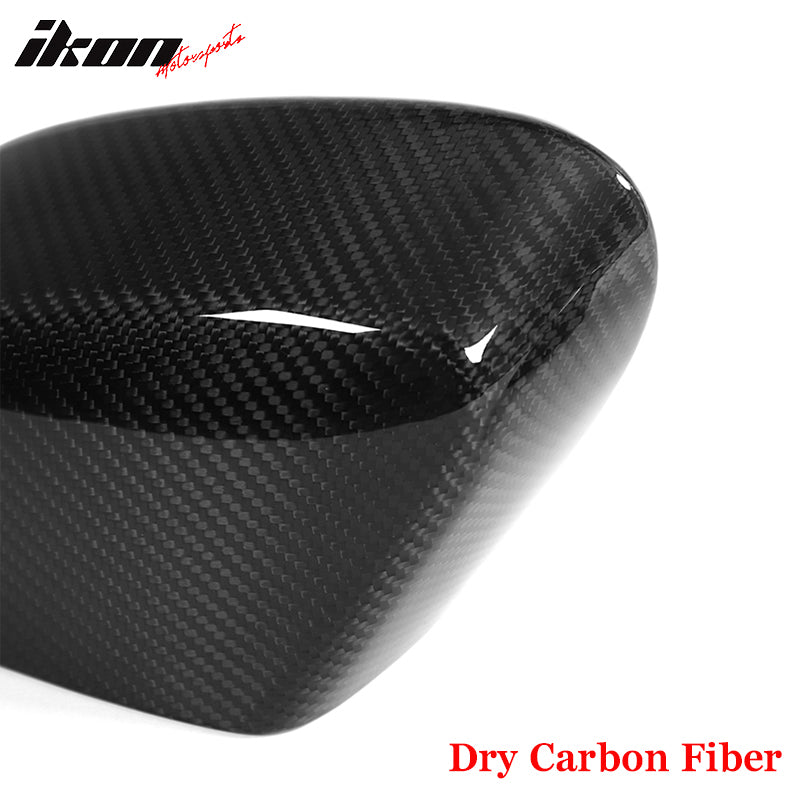 For 20-25 Chevy Corvette C8 Dry Carbon Fiber Gloss Black Rear View Mirror Covers