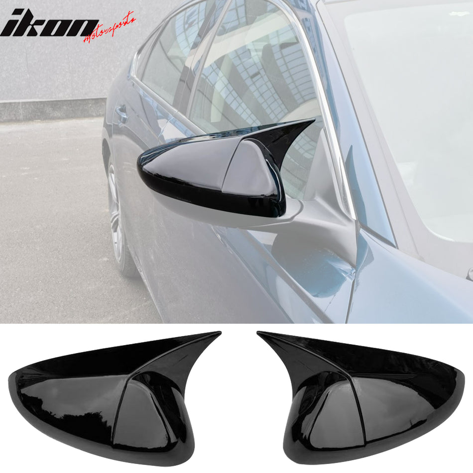 2023-2024 Honda Accord Horn Style Rear View Mirror Cover Gloss Black
