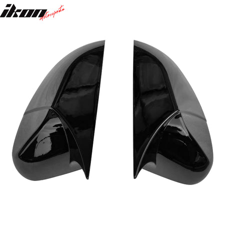 Fits 23-25 Honda Accord 11th Horn Style Side Rear View Mirror Cover Gloss Black