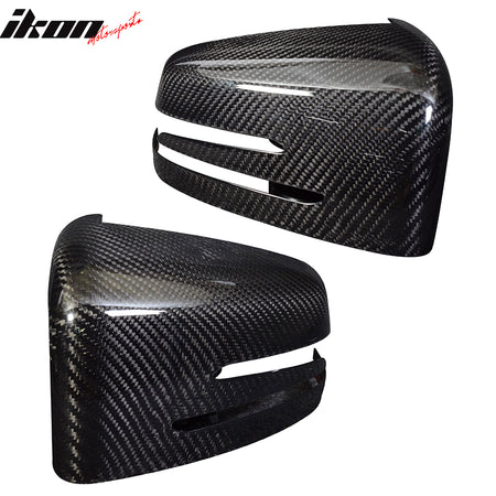 For 10-14 Benz E Class Side View Mirror Trim Overlay - Matte Carbon Fiber