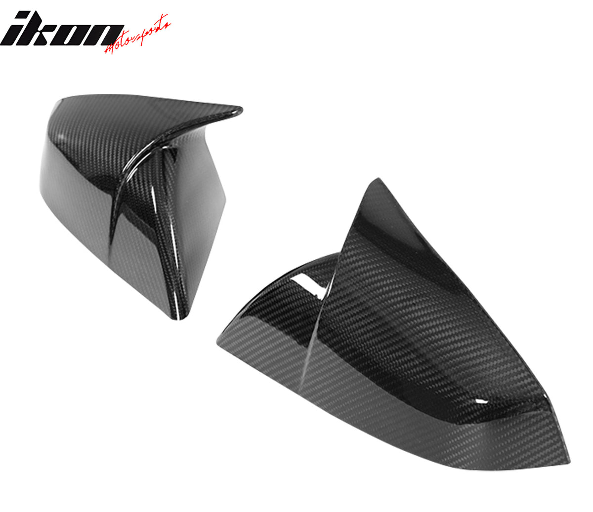 For 21-23 Tesla Model S 4DR Dry Carbon Fiber Gloss Black Rear View Mirror Covers