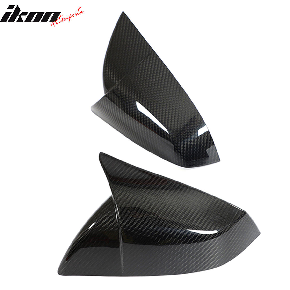 For 21-23 Tesla Model S 4DR Dry Carbon Fiber Gloss Black Rear View Mirror Covers