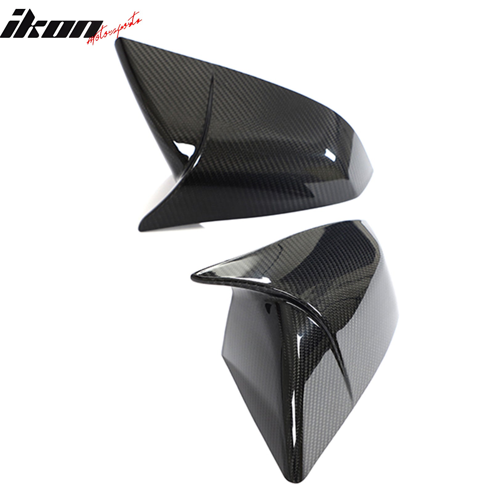 For 21-23 Tesla Model S 4DR Dry Carbon Fiber Gloss Black Rear View Mirror Covers