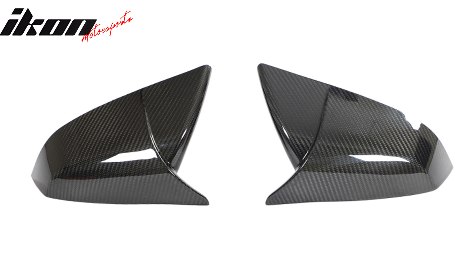 For 21-23 Tesla Model S 4DR Dry Carbon Fiber Gloss Black Rear View Mirror Covers