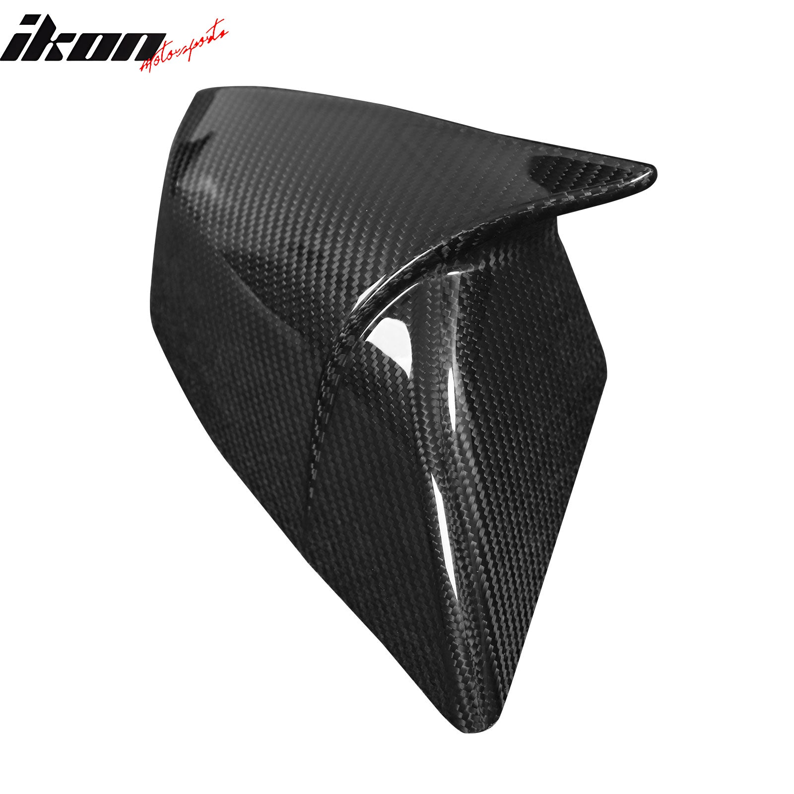 For 21-23 Tesla Model S 4DR Dry Carbon Fiber Gloss Black Rear View Mirror Covers