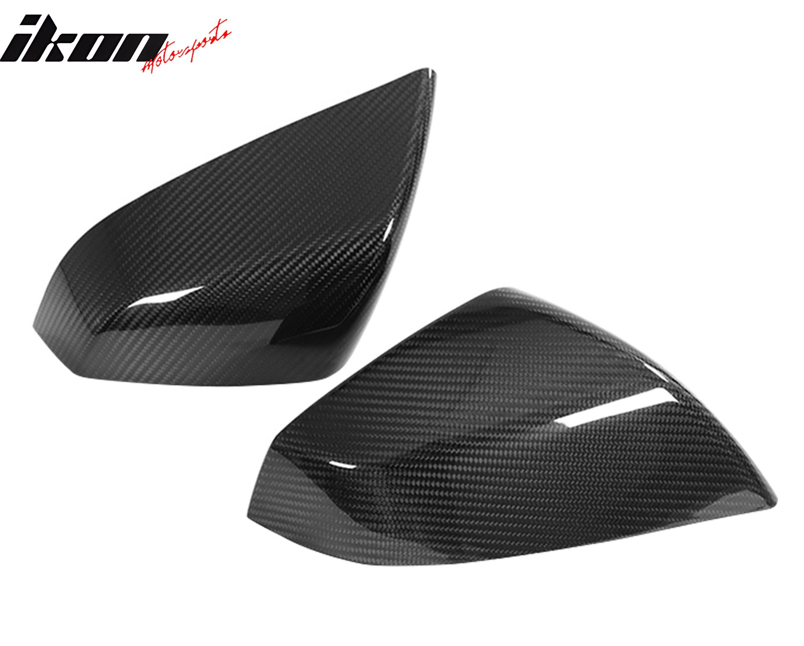 For 21-23 Tesla Model S OE Dry Carbon Fiber Gloss Black Rear View Mirror Covers