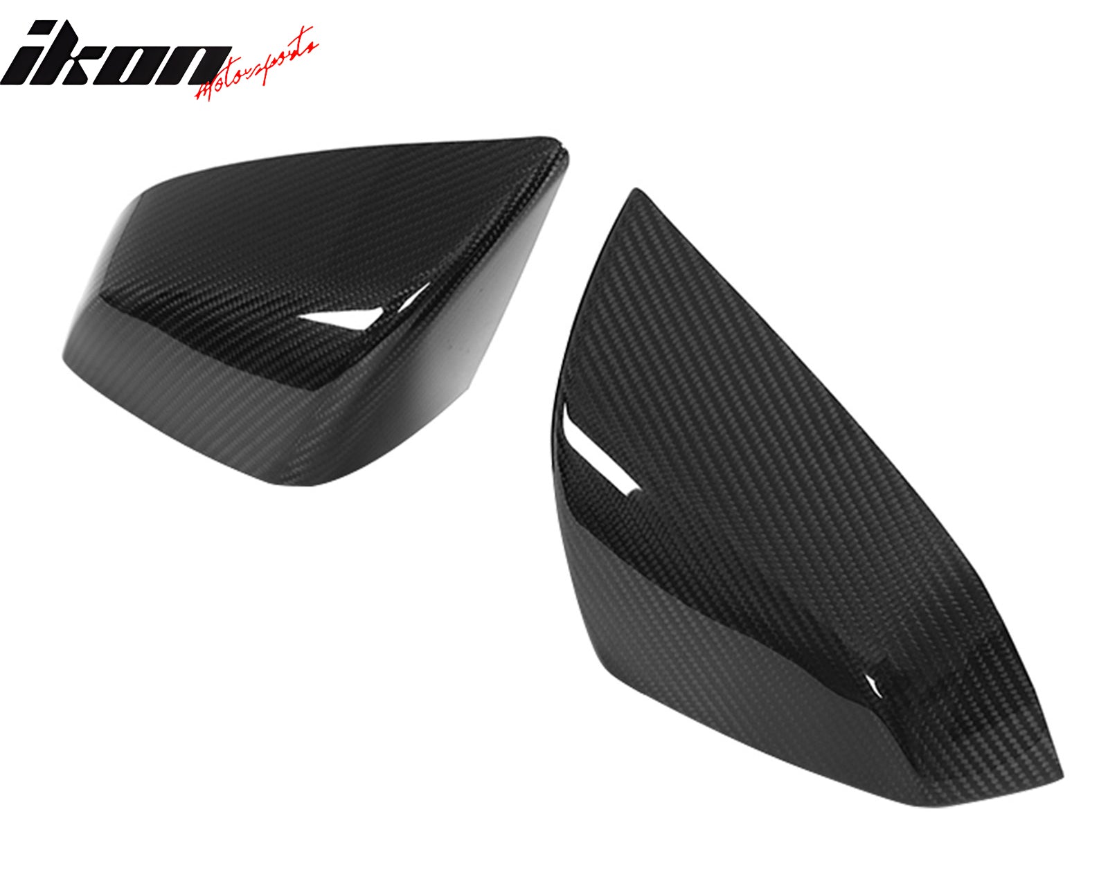 Dry Carbon Fiber For 21-23 Tesla Model S OE Gloss Black Rear View Mirror Covers