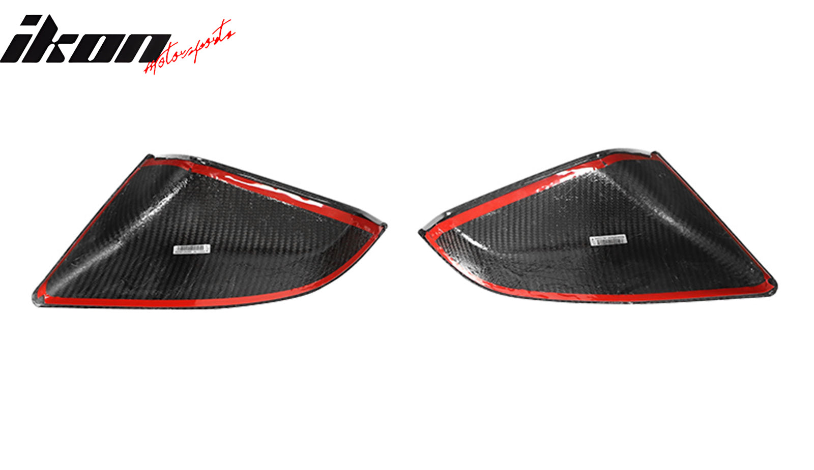 Dry Carbon Fiber For 21-23 Tesla Model S OE Gloss Black Rear View Mirror Covers