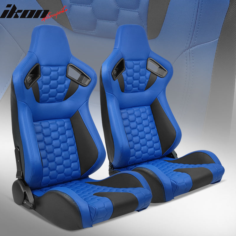 IKON MOTORSPORTS, Universal Racing Seats with Dual Sliders, Reclinable ...