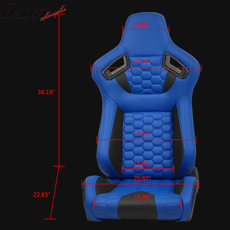 Universal Pair Reclinable Racing Seats + Dual Sliders
