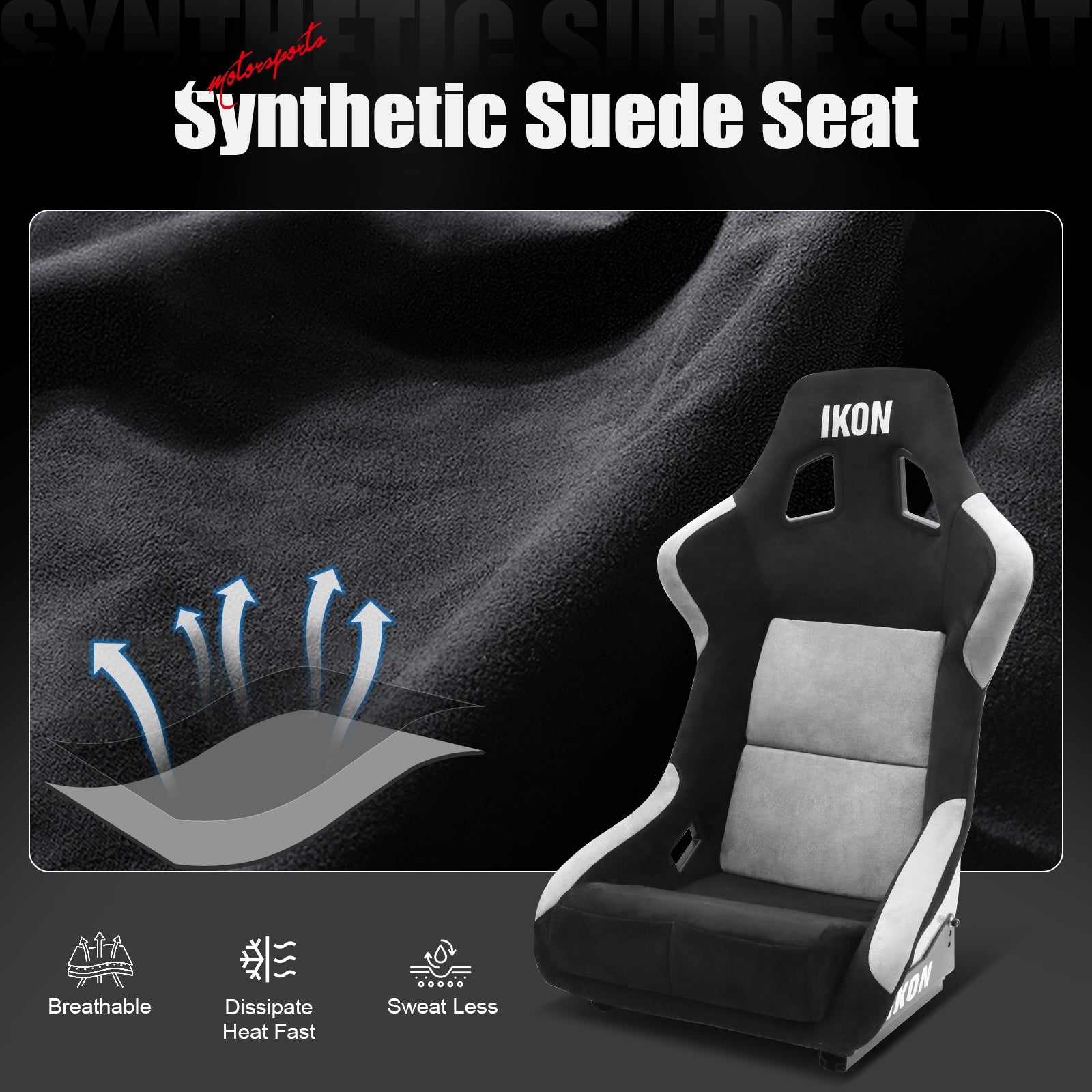Pair Universal Ergonomic Racing Seats w/ Slider 4 Point 3" Belt Harness Blue