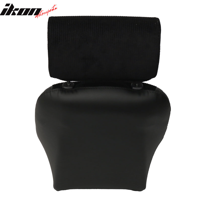 Classic Bucket Single Seat With Sliders Suede Black Faux Leather PU