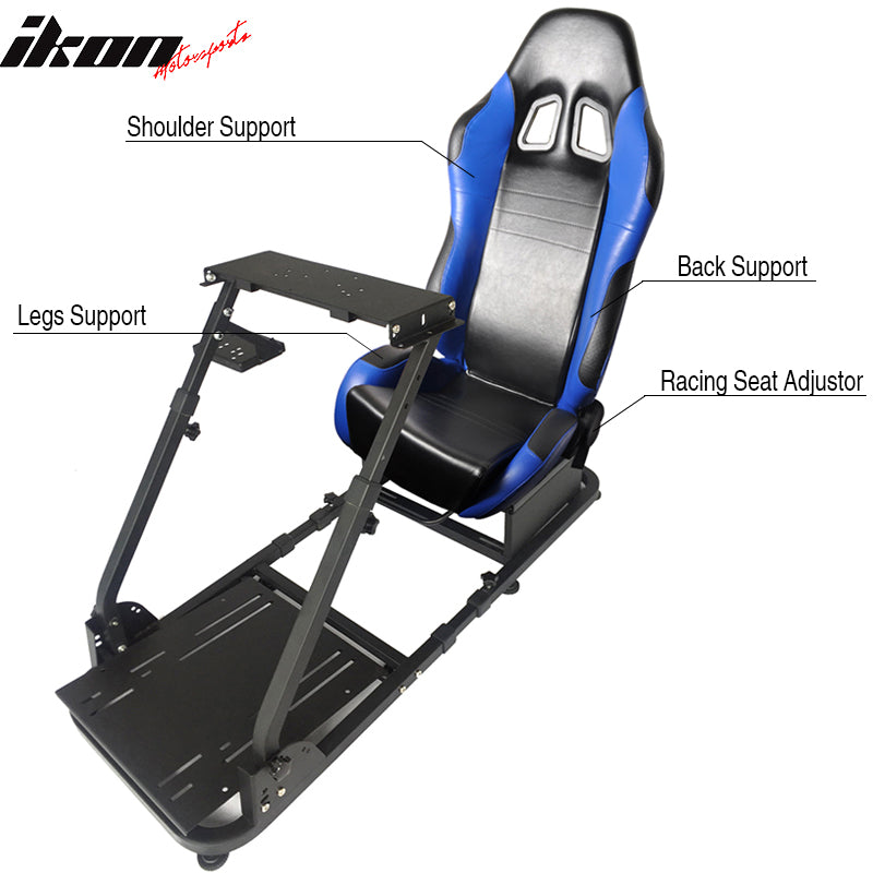 Blue Racing Seat Steering Wheel Stand Compatible with Logitech G29 Thrustmaster